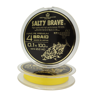 Squid Mania „Salty Brave Ajing PE Premium 4Braid“ 0.1 PE