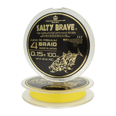 Squid Mania „Salty Brave Ajing PE Premium 4Braid“ 0.15 PE