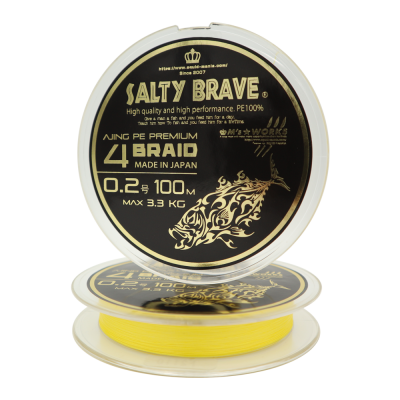 Squid Mania „Salty Brave Ajing PE Premium 4Braid“ 0.2 PE